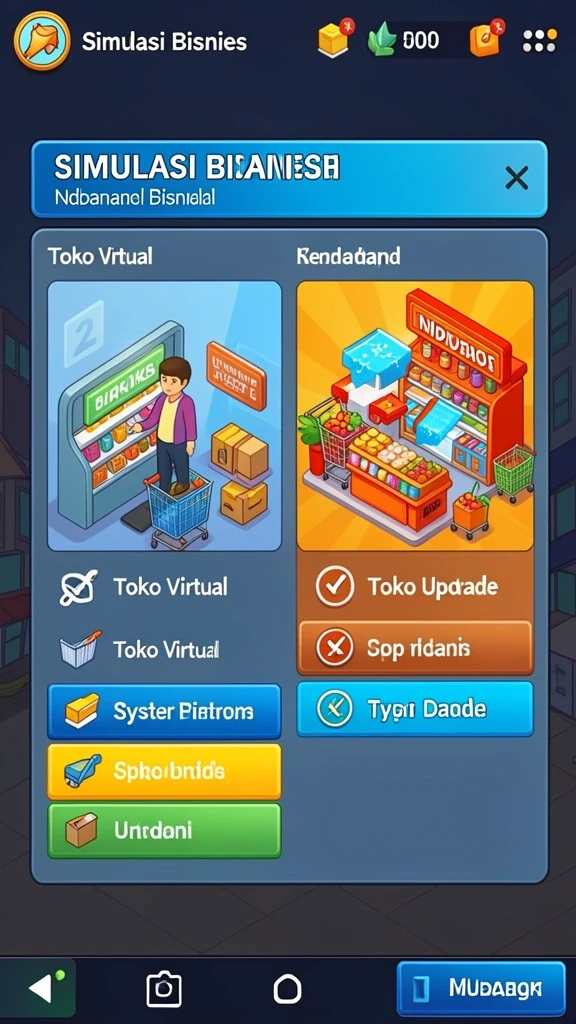 Tampilan antarmuka utama yang menarik.