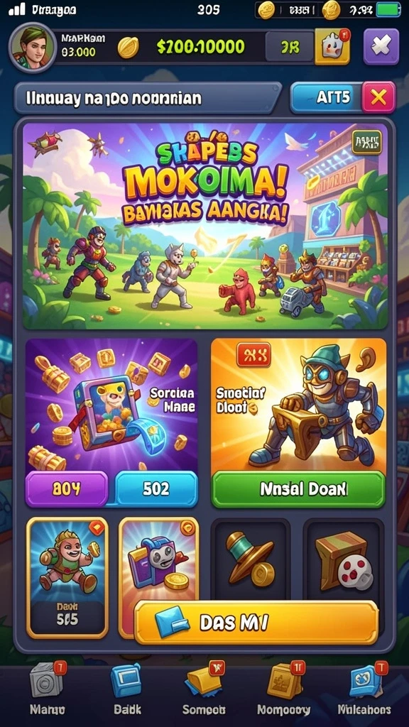 Tampilan utama FOMOTOTO yang memukau.