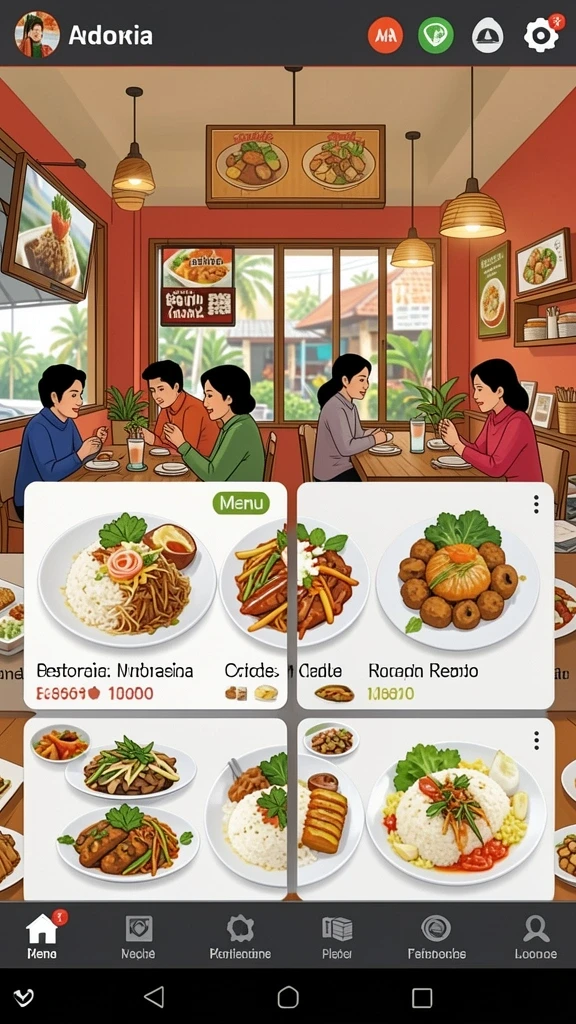 Tampilan antarmuka yang mudah digunakan dan menarik.