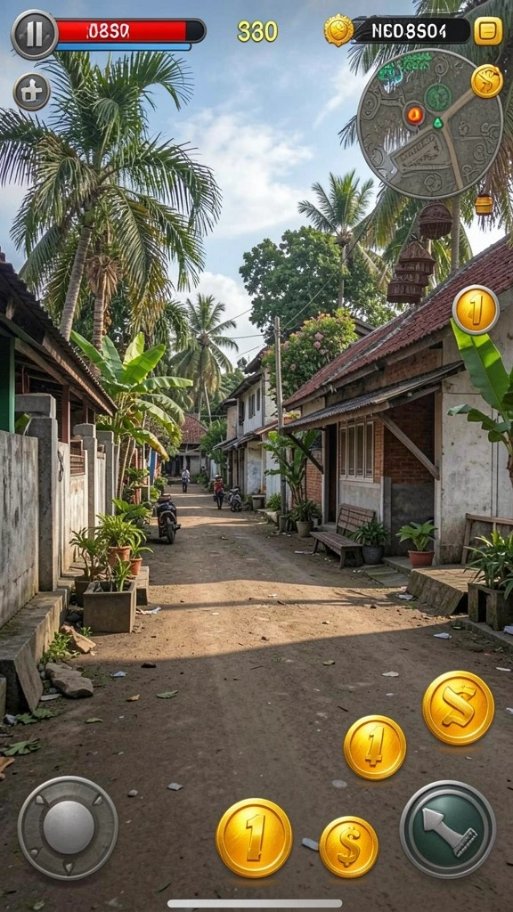 Tampilan grafis yang memukau saat menjelajahi dunia.