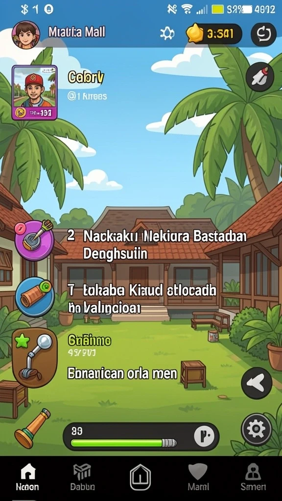 Tangkapan layar dari level baru yang menantang.