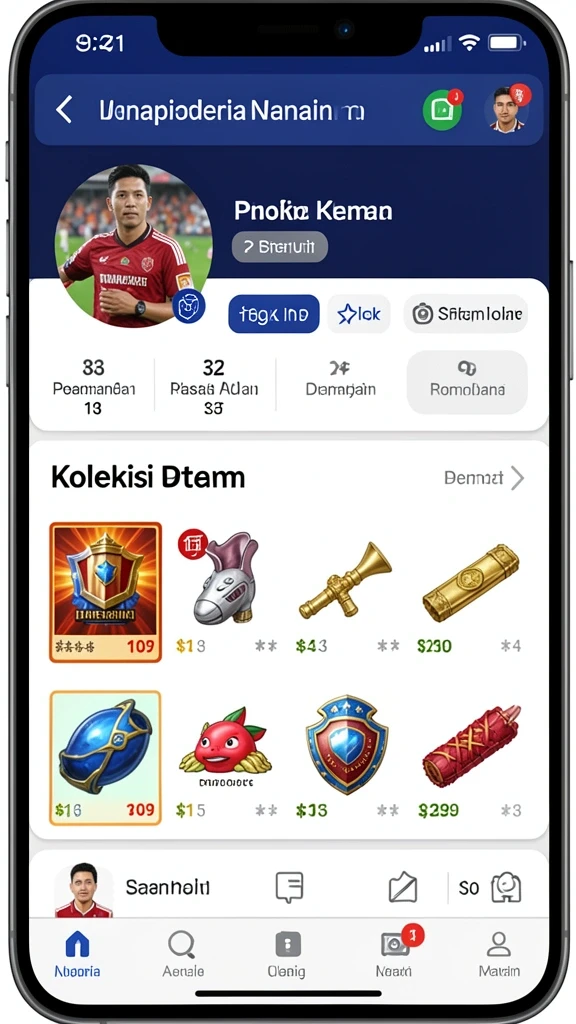 Antarmuka yang intuitif memudahkan navigasi dalam game.